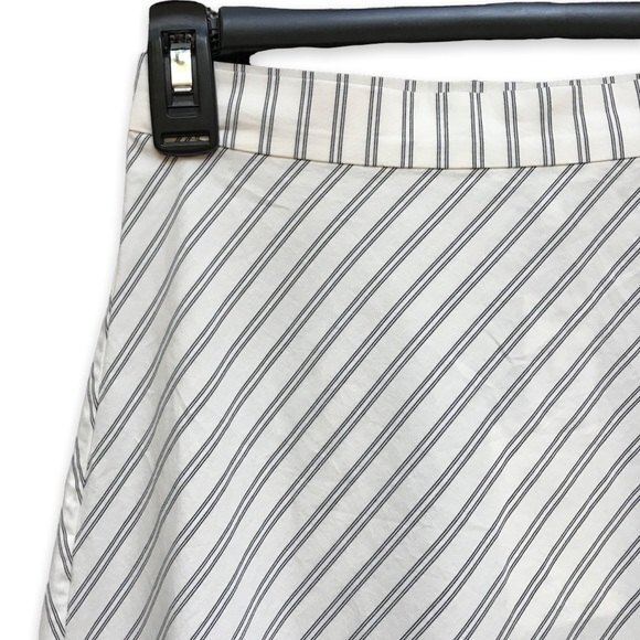 NWT Joie Yenene Porcelain Shirting Stripe Asymmetrical Skirt Women's Size 2 - Picture 6 of 14